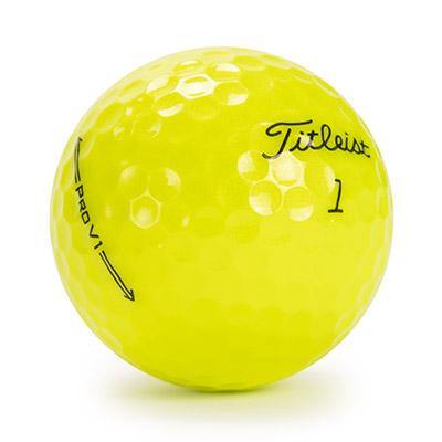 2021 Titleist Pro V1 Yellow (with logos) - Golf Balls Direct