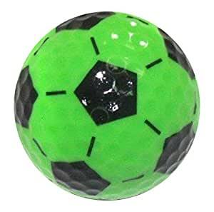 New "Green and Black Soccer Ball" Novelty Golf Balls (3 pack) - Golf Balls Direct