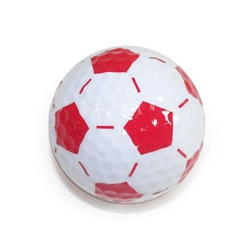 New "Red and White Soccer Ball" Novelty Golf Balls (3 pack) - Golf Balls Direct
