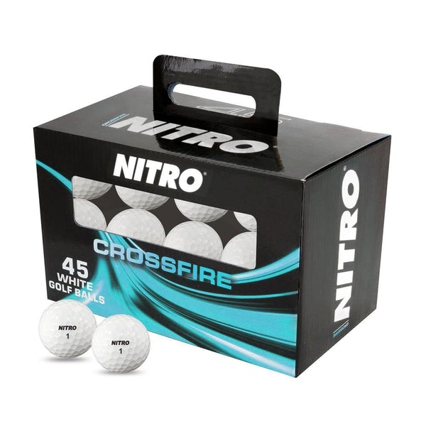 NEW Nitro Crossfire White [45 count] - Golf Balls Direct