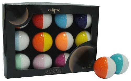 New Nitro Eclipse Golf Balls (White/Multi-Color) - Golf Balls Direct
