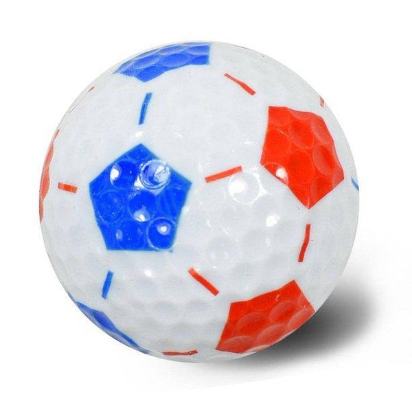 New "Red, White and Blue Soccer Ball" Novelty Golf Balls (3 pack) - Golf Balls Direct