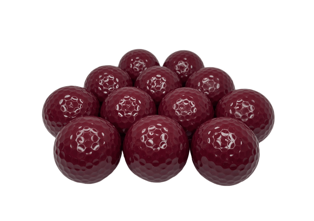 New Blank Burgundy Golf Balls - Golf Balls Direct